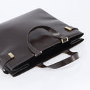 GUCCI Hand Bag Leather Brown Gold Tone 002 2046 0332 Auth 201157-6