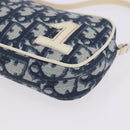Christian Dior Trotter Hand Bag PVC Leather Blue White Auth 201159-17