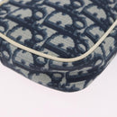 Christian Dior Trotter Hand Bag PVC Leather Blue White Auth 201159-18