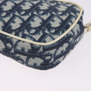 Christian Dior Trotter Hand Bag PVC Leather Blue White Auth 201159-19