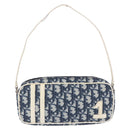 Christian Dior Trotter Hand Bag PVC Leather Blue White Auth 201159-13