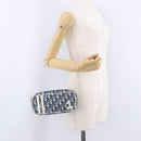 Christian Dior Trotter Hand Bag PVC Leather Blue White Auth 201159-24