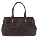 BOTTEGA VENETA INTRECCIATO Hand Bag Leather Brown Gold Tone 169754 Auth 201163V-2