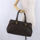 BOTTEGA VENETA INTRECCIATO Hand Bag Leather Brown Gold Tone 169754 Auth 201163V-24