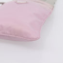 PRADA Shoulder Bag Nylon Pink Silver Auth 201164A-10