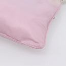 PRADA Shoulder Bag Nylon Pink Silver Auth 201164A-12