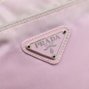 PRADA Shoulder Bag Nylon Pink Silver Auth 201164A-14