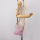 PRADA Shoulder Bag Nylon Pink Silver Auth 201164A-23