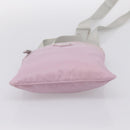 PRADA Shoulder Bag Nylon Pink Silver Auth 201164A-9