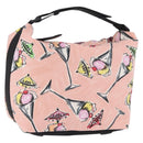 CHANEL Ice Cream Pattern Shoulder Bag Canvas Pink Black CC Auth 201171V-1