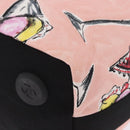 CHANEL Ice Cream Pattern Shoulder Bag Canvas Pink Black CC Auth 201171V-11
