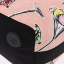 CHANEL Ice Cream Pattern Shoulder Bag Canvas Pink Black CC Auth 201171V-13