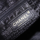 CHANEL Ice Cream Pattern Shoulder Bag Canvas Pink Black CC Auth 201171V-15