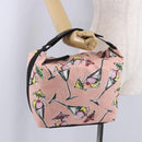 CHANEL Ice Cream Pattern Shoulder Bag Canvas Pink Black CC Auth 201171V-23