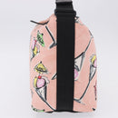 CHANEL Ice Cream Pattern Shoulder Bag Canvas Pink Black CC Auth 201171V-4