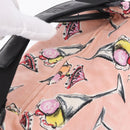 CHANEL Ice Cream Pattern Shoulder Bag Canvas Pink Black CC Auth 201171V-6