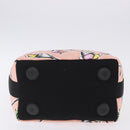 CHANEL Ice Cream Pattern Shoulder Bag Canvas Pink Black CC Auth 201171V-9