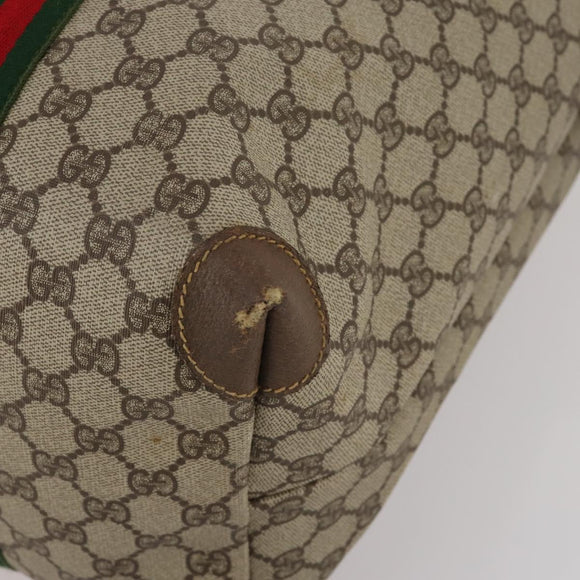 GUCCI GG Supreme Web Sherry Line Tote Bag PVC Beige 002 39 6211 Auth 201174A