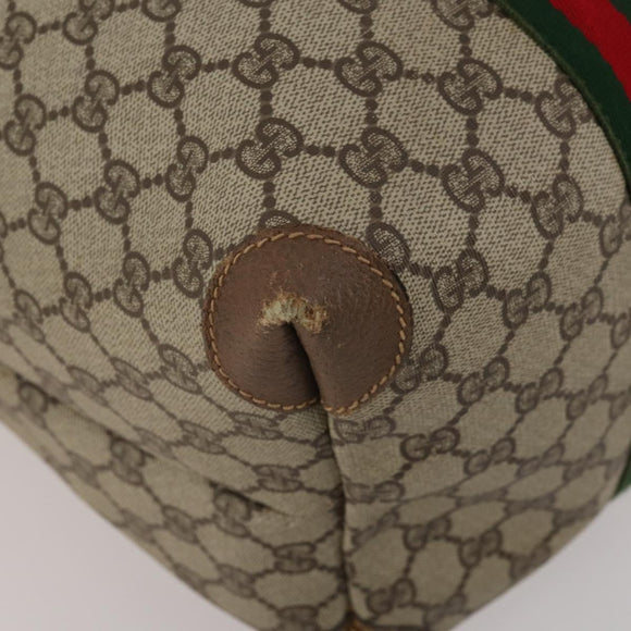 GUCCI GG Supreme Web Sherry Line Tote Bag PVC Beige 002 39 6211 Auth 201174A