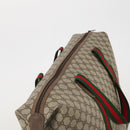 GUCCI GG Supreme Web Sherry Line Tote Bag PVC Beige 002 39 6211 Auth 201174A-6