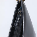 GUCCI Bamboo Hand Bag Leather Black Gold Tone 001 3008 Auth 201175-15