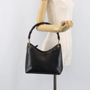 GUCCI Bamboo Hand Bag Leather Black Gold Tone 001 3008 Auth 201175-23
