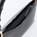 GUCCI Bamboo Hand Bag Leather Black Gold Tone 001 3008 Auth 201175-6
