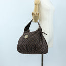 GUCCI GG Canvas Hand Bag Outlet Brown Gold 286307 Auth 201176V-25