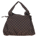 GUCCI GG Canvas Hand Bag Outlet Brown Gold 286307 Auth 201176V-2