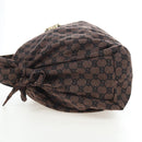 GUCCI GG Canvas Hand Bag Outlet Brown Gold 286307 Auth 201176V-3