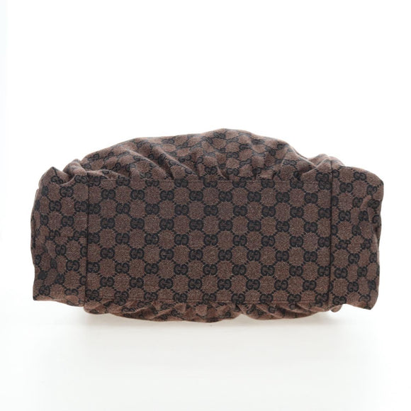 GUCCI GG Canvas Hand Bag Outlet Brown Gold 286307 Auth 201176V