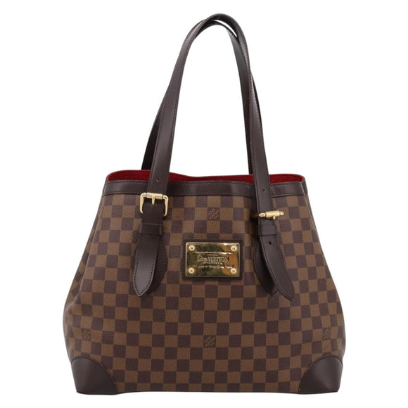 LOUIS VUITTON Damier Ebene Hampstead MM Tote Bag N51204 LV Auth 201177SAV