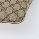 GUCCI GG Supreme Hand Bag PVC Beige Silver 117551 Auth 201178-17