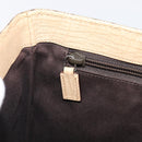 GUCCI GG Supreme Hand Bag PVC Beige Silver 117551 Auth 201178-23