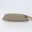 GUCCI GG Supreme Hand Bag PVC Beige Silver 117551 Auth 201178-3