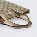 GUCCI GG Supreme Hand Bag PVC Beige Silver 117551 Auth 201178-8