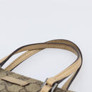 GUCCI GG Supreme Hand Bag PVC Beige Silver 117551 Auth 201178-14