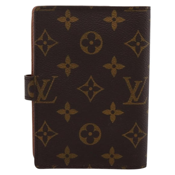 LOUIS VUITTON Monogram Agenda PM Day Planner Cover R20005 LV Auth 201181
