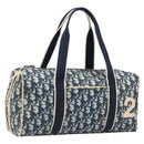 Christian Dior Trotter Hand Bag PVC Leather Navy White Auth 201187-1