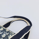Christian Dior Trotter Hand Bag PVC Leather Navy White Auth 201187-15