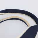 Christian Dior Trotter Hand Bag PVC Leather Navy White Auth 201187-10