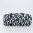 Christian Dior Trotter Hand Bag PVC Leather Navy White Auth 201187-7