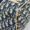 Christian Dior Trotter Hand Bag PVC Leather Navy White Auth 201187-16