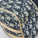 Christian Dior Trotter Hand Bag PVC Leather Navy White Auth 201187-17