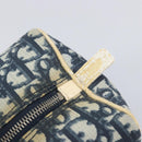 Christian Dior Trotter Hand Bag PVC Leather Navy White Auth 201187-20