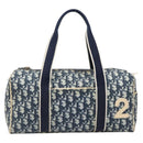 Christian Dior Trotter Hand Bag PVC Leather Navy White Auth 201187-13
