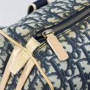 Christian Dior Trotter Hand Bag PVC Leather Navy White Auth 201187-22
