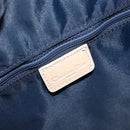 Christian Dior Trotter Hand Bag PVC Leather Navy White Auth 201187-23