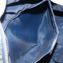 Christian Dior Trotter Hand Bag PVC Leather Navy White Auth 201187-27