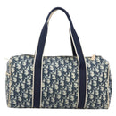 Christian Dior Trotter Hand Bag PVC Leather Navy White Auth 201187-2
